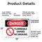 Signmission Flammable Vapors No Smoking Danger Sign, Plastic, 18in W x 12in L, 2PK OS-2PACK-DS-P-1218-L-1258 - alternate 6